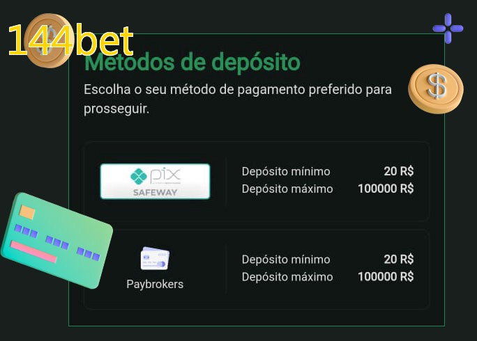 O cassino 144betbet oferece uma grande variedade de métodos de pagamento